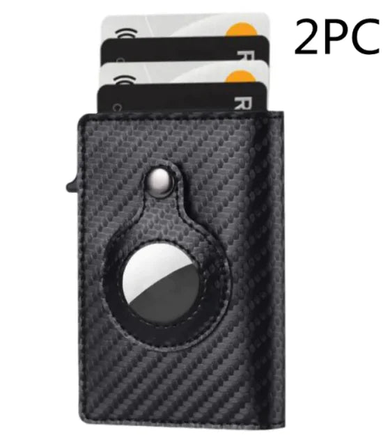 Slim RFID Wallet – Leather Anti-Theft Card Holder for AirTag