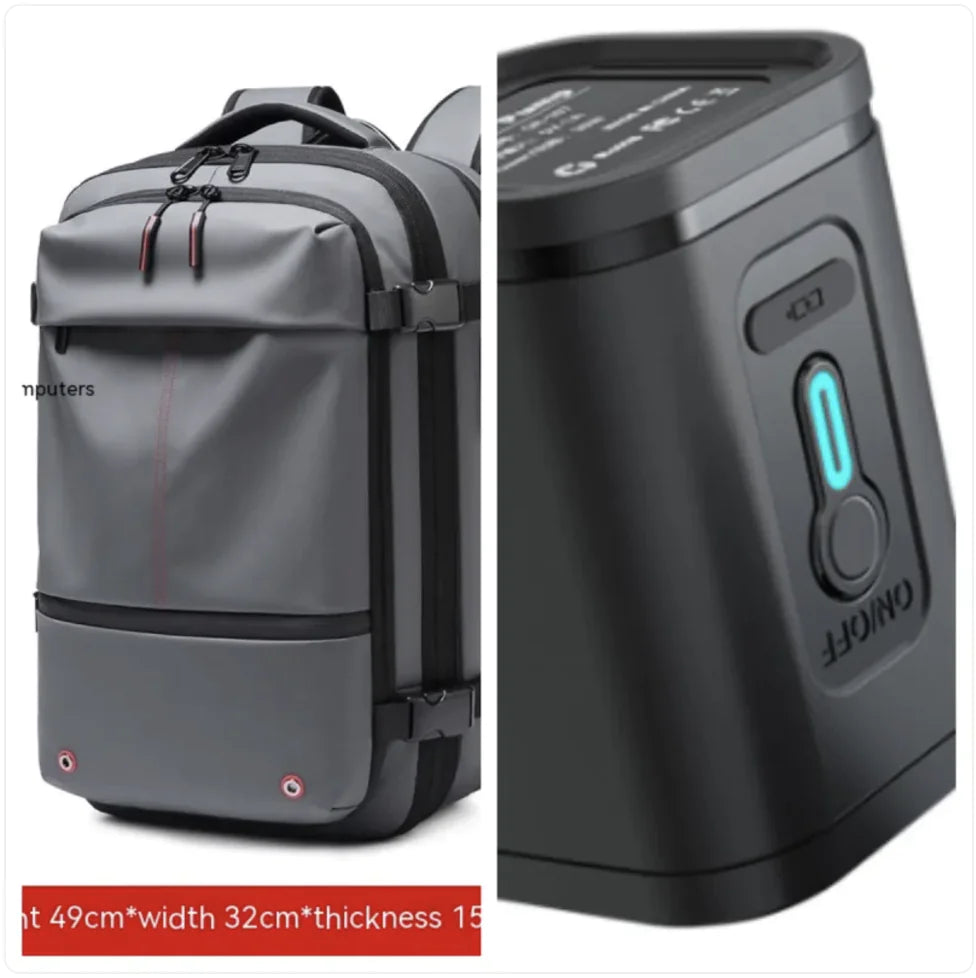 Men's Multifunctional Vacuum Travel Backpack with Laptop Compartment