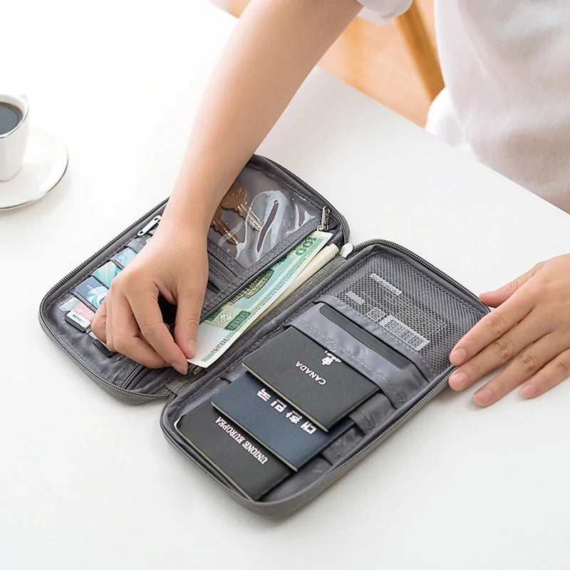 Multi-Function Passport Holder Credit Card Wallet