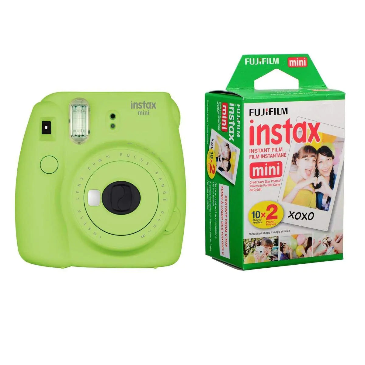 Fujifilm Instax Mini 9 Lime Instant Camera Bundle