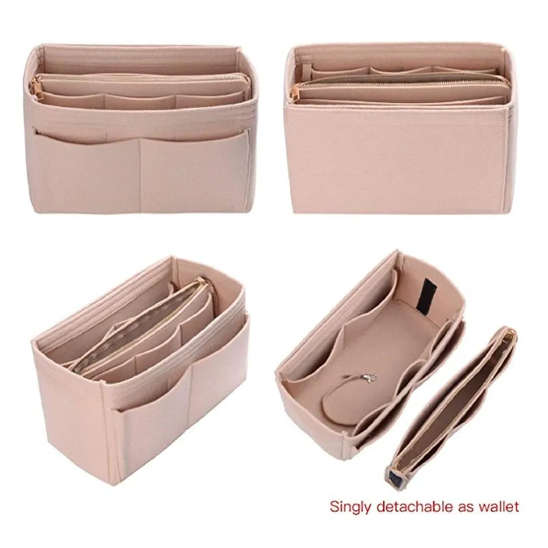 Bag Insert Organizer/ Tote Bag Insert Organizer/ Make Up Organizer/ Travel Item - SecureTravelGlow
