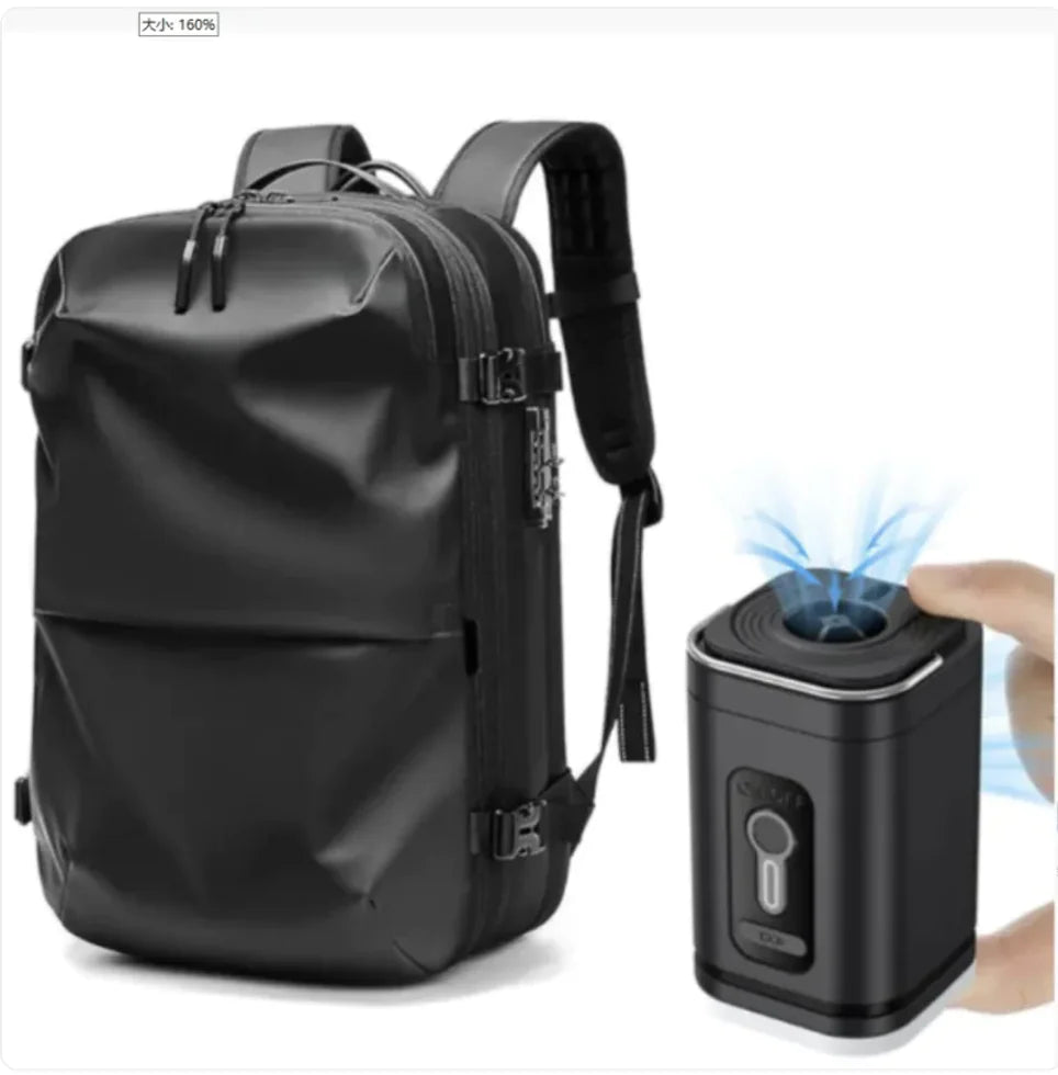 Men's Multifunctional Vacuum Travel Backpack with Laptop Compartment
