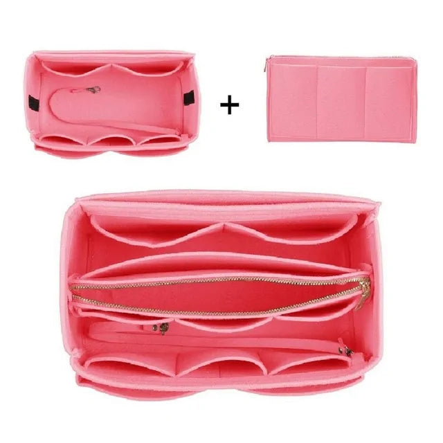 Bag Insert Organizer/ Tote Bag Insert Organizer/ Make Up Organizer/ Travel Item - SecureTravelGlow