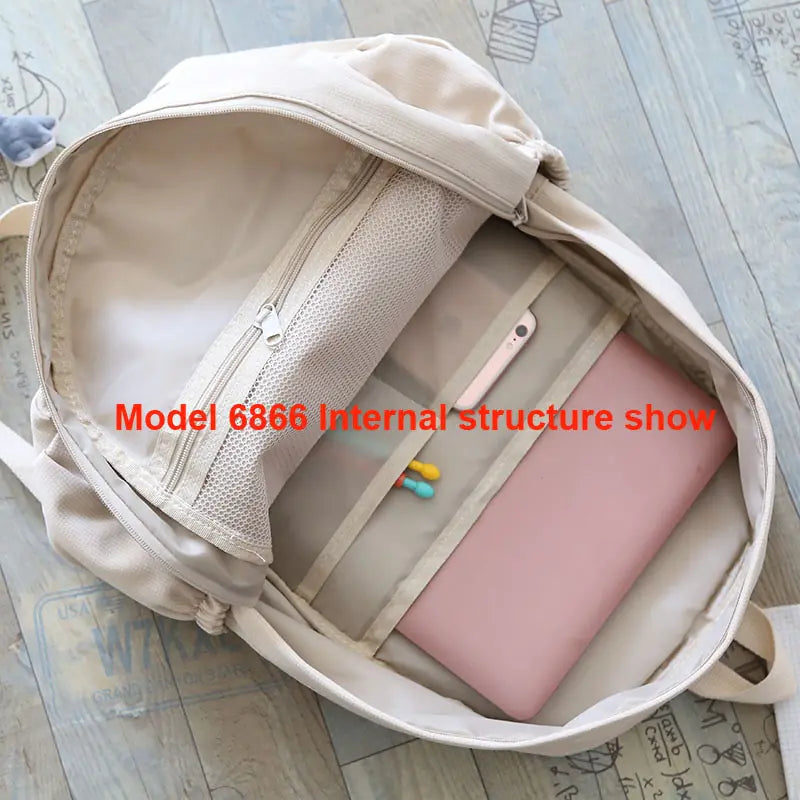 Female Travel Bag/ Pastel Aesthetic Back pack/ School bag - SecureTravelGlow