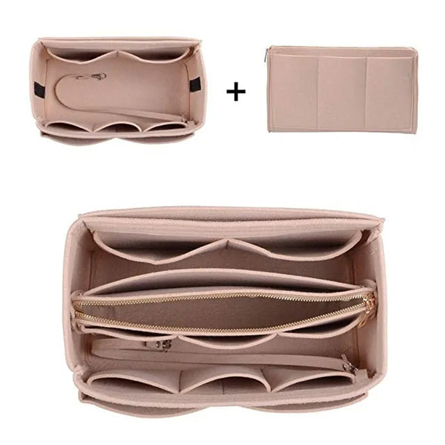 Bag Insert Organizer/ Tote Bag Insert Organizer/ Make Up Organizer/ Travel Item - SecureTravelGlow