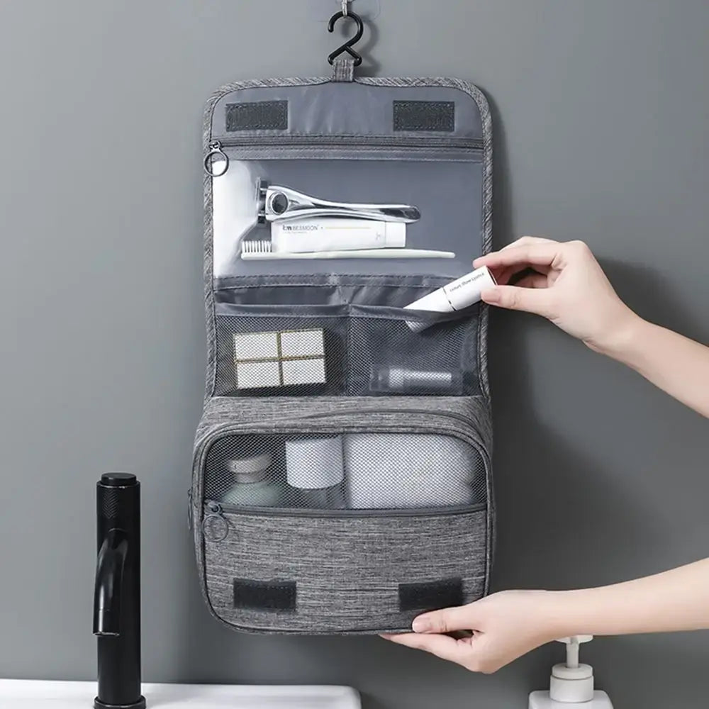 Foldable Toiletry Bag Organizer/ Travel Organizer Pack Safe/ Cosmetic Organizer - SecureTravelGlow