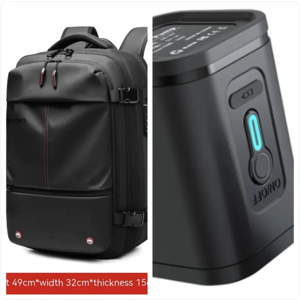 Men's Multifunctional Vacuum Travel Backpack with Laptop Compartment