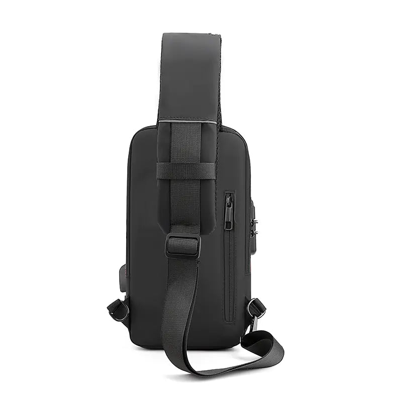 Men's Anti-Theft Chest Bag with Lock - Casual Shoulder Bag